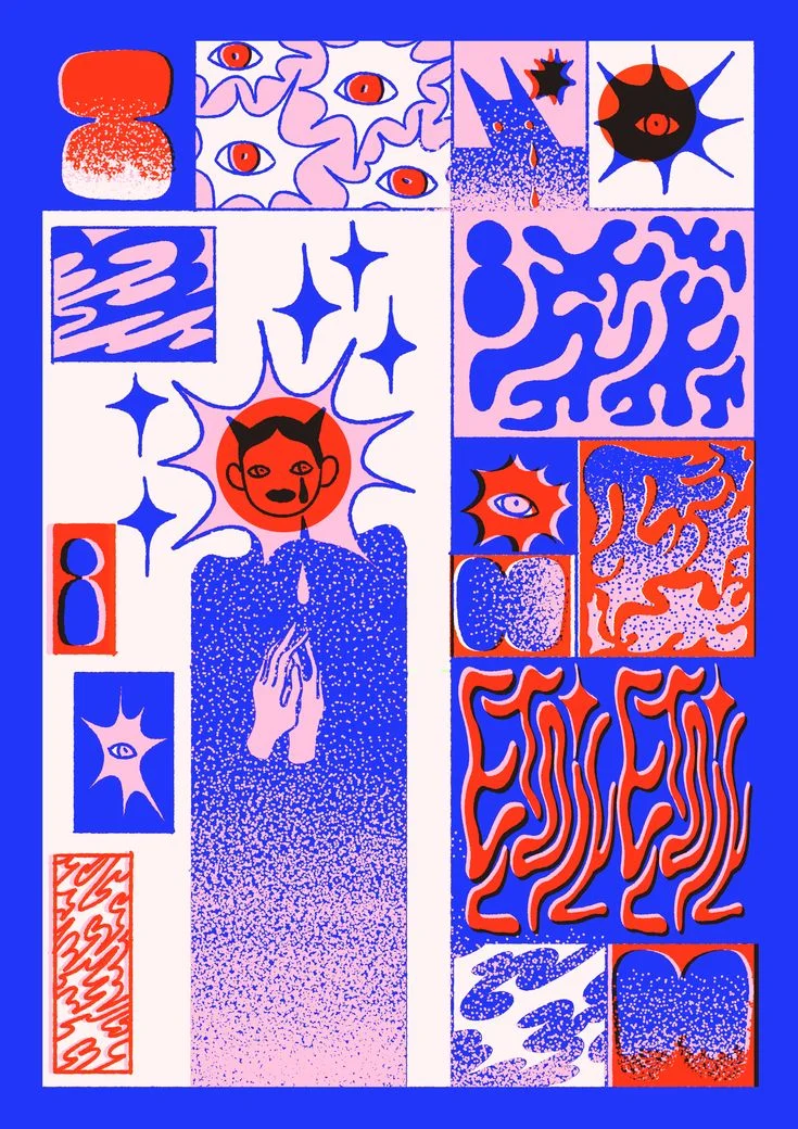 Affiche bleue